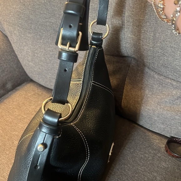 DOONEY BOURKE BLACK PEBBLED LEATHER HOBO - Picture 8 of 16